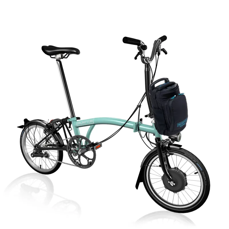 Brompton Electric C Line Urban Mid Folding Bike 2022 in Turkish Green